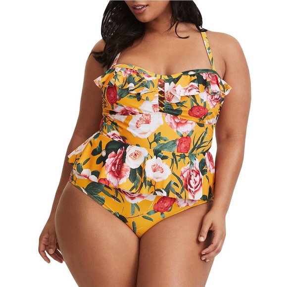Terra & Sky ruffle one piece swim suit - Picture 3 of 3